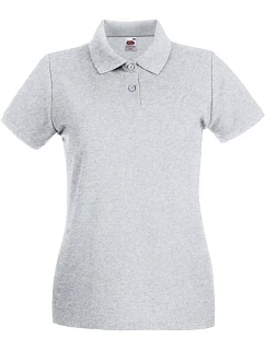 Fruit of the Loom Lady-Fit Premium Polo Dámske piké polo 16.3030 melírovaná šedá