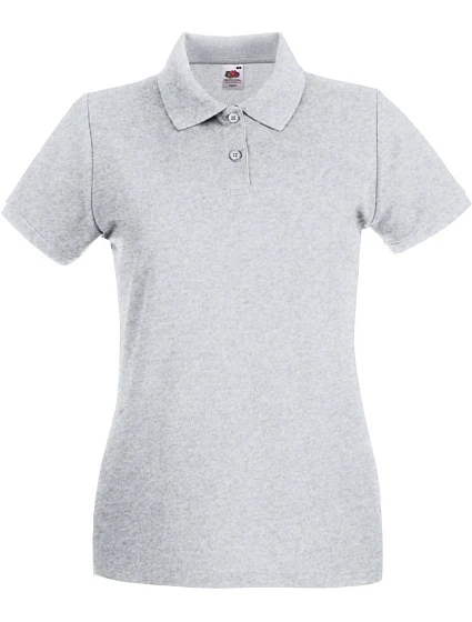 Fruit of the Loom Lady-Fit Premium Polo Dámske piké polo 16.3030 melírovaná šedá Fruit of the Loom Lady-Fit Premium Polo Dámske piké polo 16.3030 melírovaná šedá