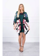 Netopierie šaty s viazaním v páse zelenej Netopierie šaty s viazaním v páse zelenej