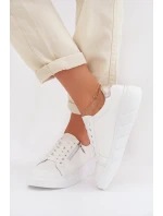 Kožené dámské polobotky s zipem bílé model 22013973 - EVENTO Kožené dámské polobotky s zipem bílé model 22013973 - EVENTO