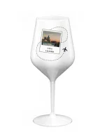 Vlastní text na cestovatelskou nerozbitnou sklenici