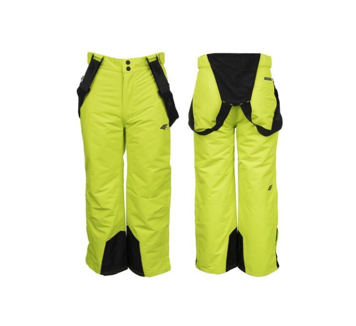 Detské / juniorské lyžiarske nohavice HJZ22 JSPMN001 45S neónovo zelená - 4F