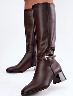 Kozačky na podpatku  model 232096 Step in style