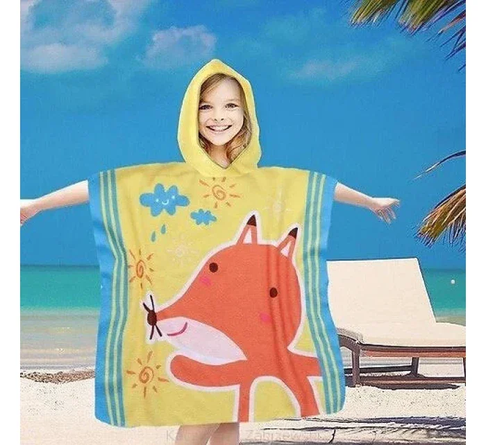 PončoBavlnené svetové detské plážové pončo s kapucňou 60x60 PončoBavlnené svetové detské plážové pončo s kapucňou 60x60