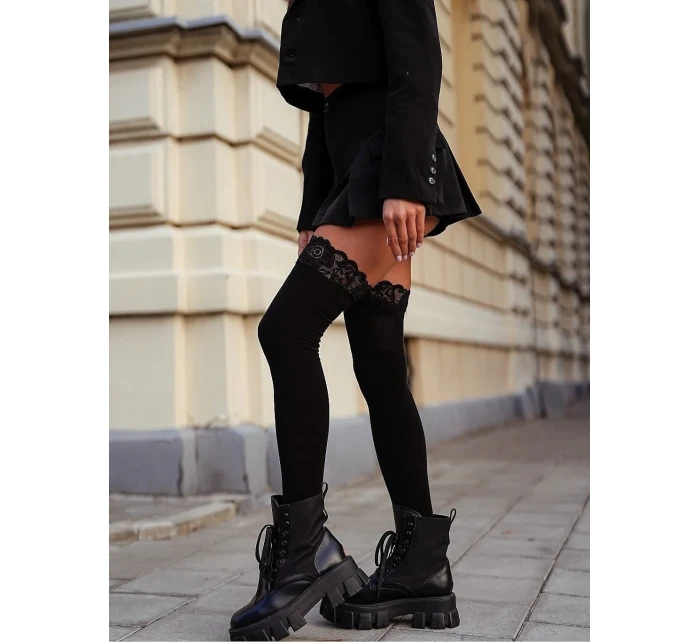 Ponožky Milena 1085 so širokou čipkou 37-41