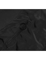 Čierny dámsky dres z rôznych spojených materiálov (AMG683/1)