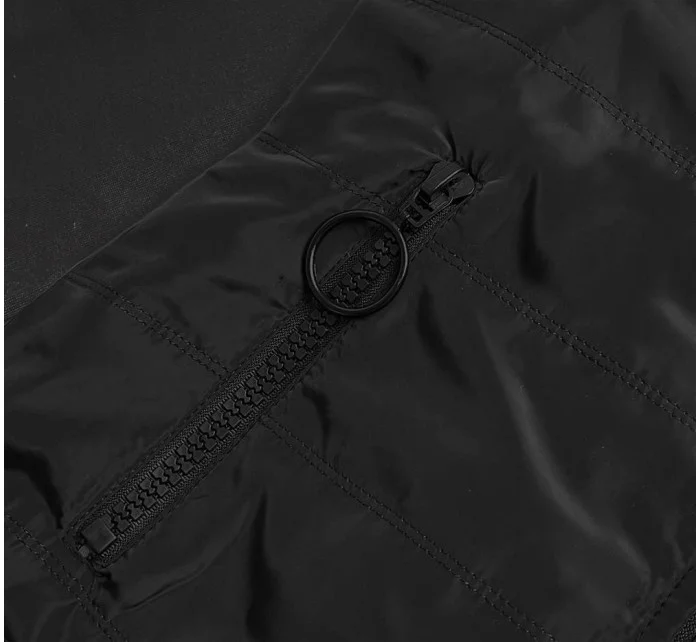 Čierny dámsky dres z rôznych spojených materiálov (AMG683/1) Čierny dámsky dres z rôznych spojených materiálov (AMG683/1)