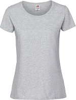 Fruit of the Loom Lady-Fit Iconic 195 T Dámske tričko z hrubej bavlny 16.1424 heather grey