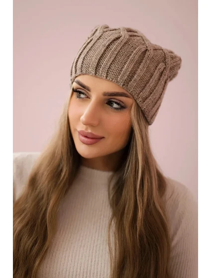 Milano fleecová čiapka K203 tmavo béžová