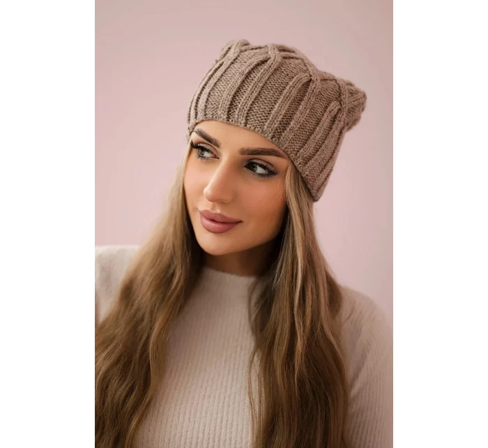 Milano fleecová čiapka K203 tmavo béžová