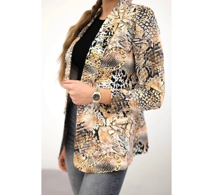 Bavlnená bunda s farebnou potlačou ťavy Bavlnená bunda s farebnou potlačou ťavy