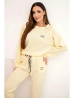 Dámska súprava z viskózy s mikinou a nohavicami žltá Dámska súprava z viskózy s mikinou a nohavicami žltá