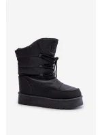 Sněhule na platformě se zipem Big Star model 21678314 Černé - Big Star Shoes Sněhule na platformě se zipem Big Star model 21678314 Černé - Big Star Shoes