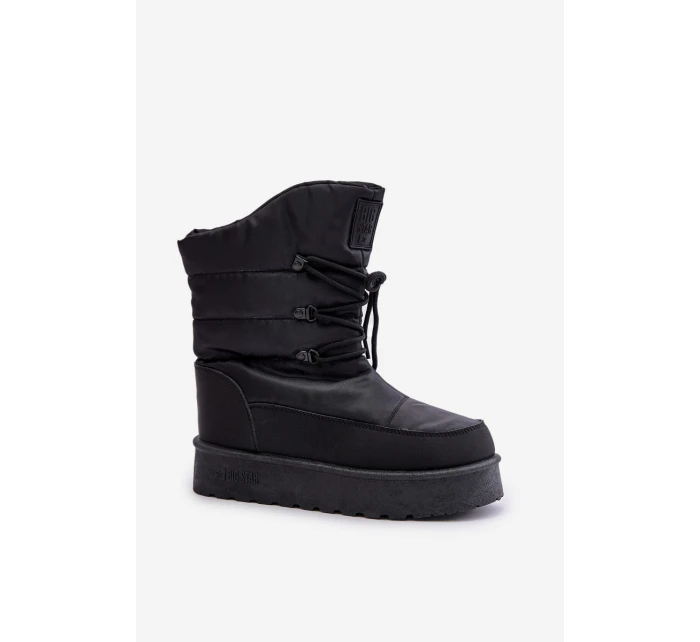 Sněhule na platformě se zipem Big Star model 21678314 Černé - Big Star Shoes Sněhule na platformě se zipem Big Star model 21678314 Černé - Big Star Shoes