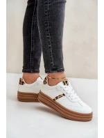 Sneakersy Damskie Na Platformie Panterka Białe Dravinnia Sneakersy Damskie Na Platformie Panterka Białe Dravinnia