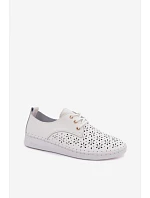 Dámske kožené topánky Acorn White Softie Semi