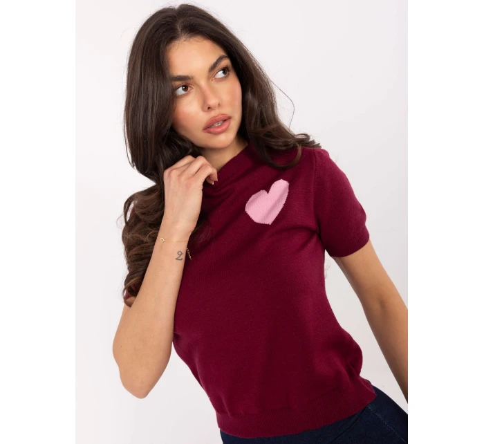 Sweter IT SW model 21471665 bordowy - FPrice