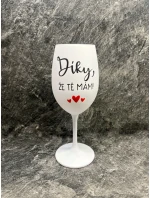 bílá sklenice na víno 350 ml model 21794134 - Giftela