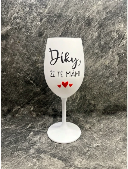 bílá sklenice na víno 350 ml model 21794134 - Giftela