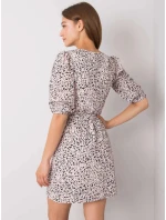 Dámske šaty LK SK 508079.47P Púdrovo ružový vzor - Lakerta