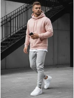 Pánská mikina s kapucí růžová Dstreet model 21962670 - FashionStreet