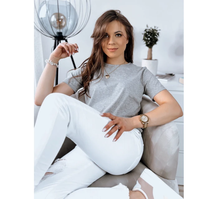 MAYLA dámské tričko světle šedé Dstreet model 21968034 - FashionStreet MAYLA dámské tričko světle šedé Dstreet model 21968034 - FashionStreet
