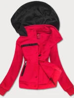 Krátka červená dámska rozopínacia mikina (AMG-63)