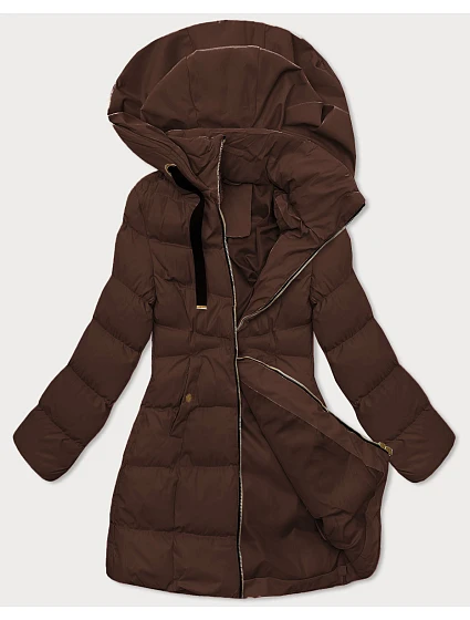 Dámska bunda s kapucňou J Style Chocolate (5M3231-158)