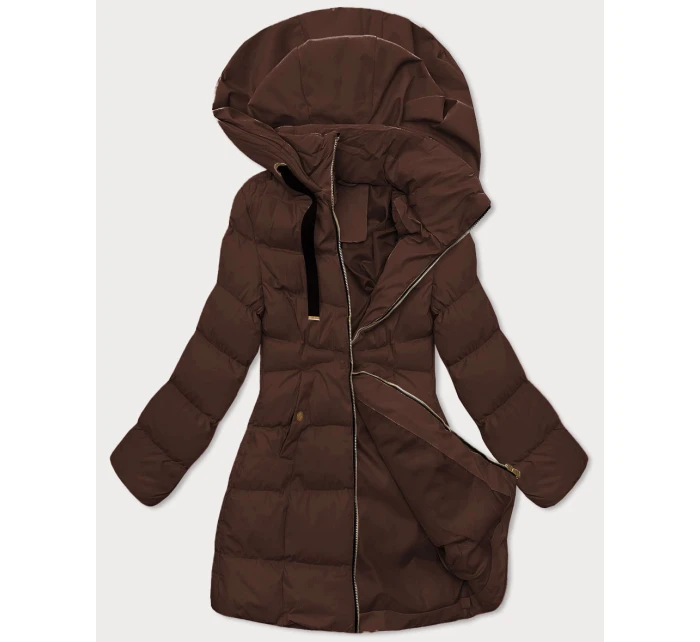Dámska čokoládová bunda s kapucňou J Style (5M3231-158) Dámska čokoládová bunda s kapucňou J Style (5M3231-158)