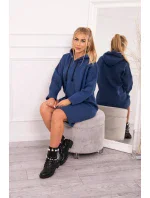 Šaty s kapucňou a bočným rázporkom z džínsoviny Šaty s kapucňou a bočným rázporkom z džínsoviny