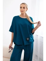 Súprava bavlnená blúzka + námornícke nohavice