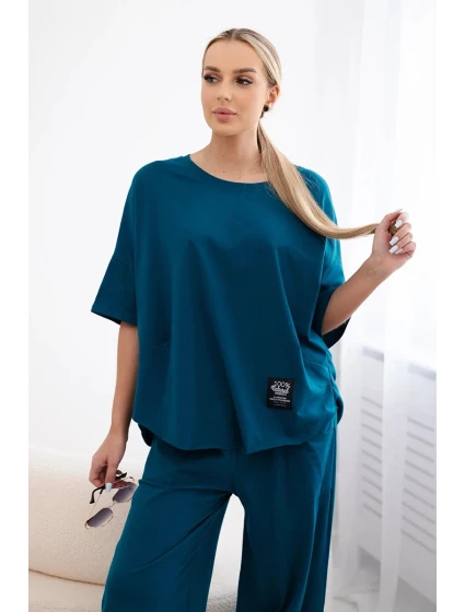 Súprava bavlnená blúzka + námornícke nohavice