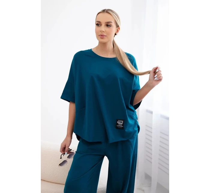 Súprava bavlnená blúzka + námornícke nohavice