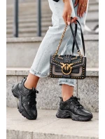 Masywne Damskie Buty Sportowe Sneakersy Czarne Toderus