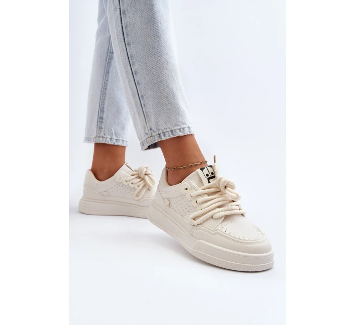 Dámské tenisky z ekokůže béžové model 21648813 - Boto Dámské tenisky z ekokůže béžové model 21648813 - Boto