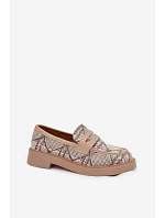 Dámské vzorované béžové mokasíny Barisa