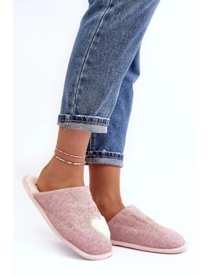 Dámské klasické zateplené pantofle Pink Mabira Dámské klasické zateplené pantofle Pink Mabira