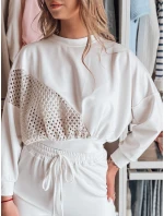 Dámska oversize mikina butterscotch ELEGRA ecru FashionStreet RY2795 Dámska oversize mikina butterscotch ELEGRA ecru FashionStreet RY2795