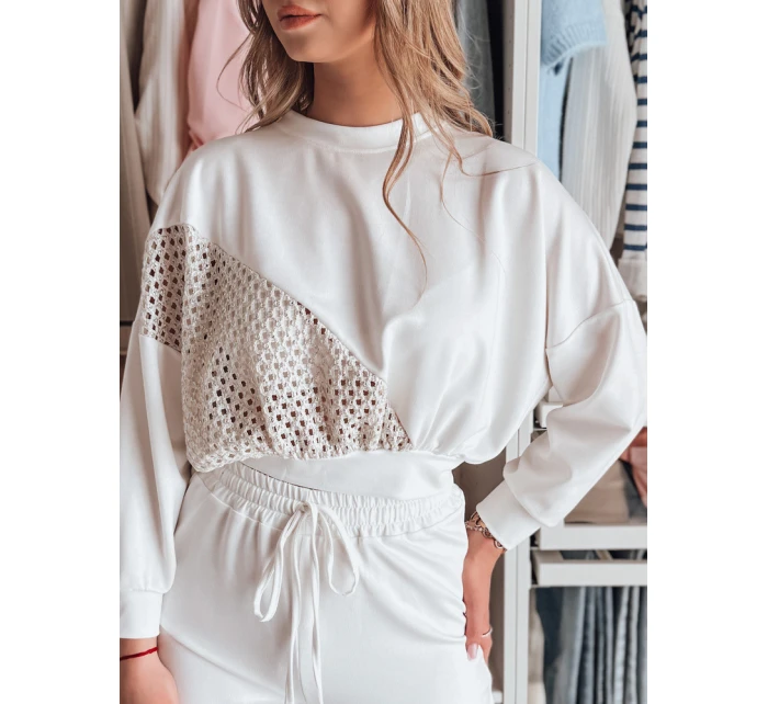 Dámska oversize mikina butterscotch ELEGRA ecru FashionStreet RY2795 Dámska oversize mikina butterscotch ELEGRA ecru FashionStreet RY2795