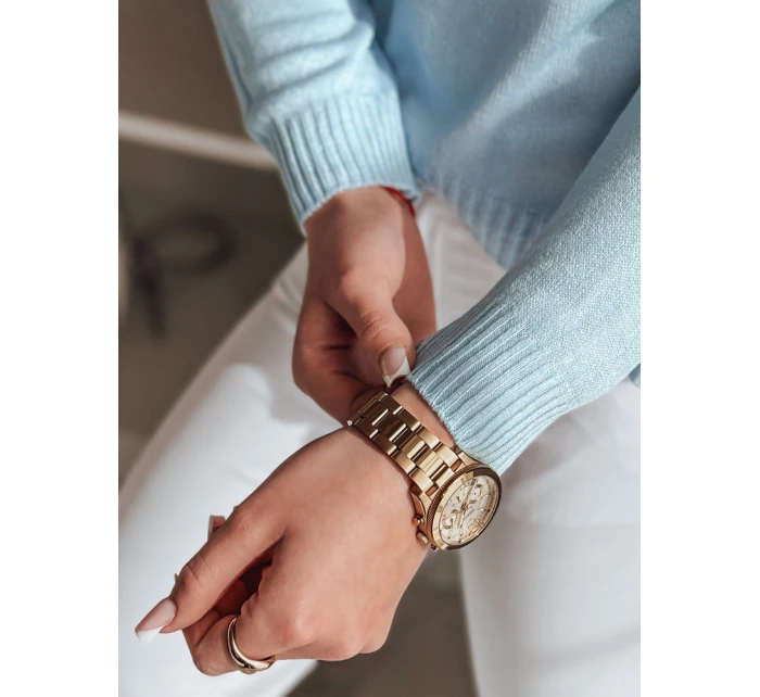 Dámský oversize hladký svetr modrý Dstreet model 21986081 - FashionStreet