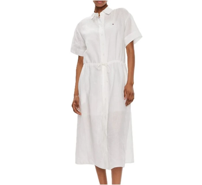 PLÁTENNÉ MIDI ŠATY TOMMY HILFIGER