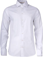 J.Harvest & Frost YB 50 Slim Men Keprová košeľa s dlhým rukávom 63.5002 biela