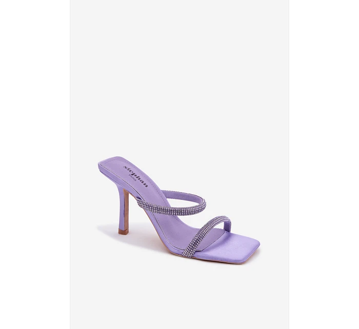 Dámské lodičky zdobené krystaly fialové Vittoria Dámské lodičky zdobené krystaly fialové Vittoria
