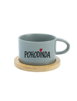 POHODINDA - šedý hrníček makronka 200 ml POHODINDA - šedý hrníček makronka 200 ml