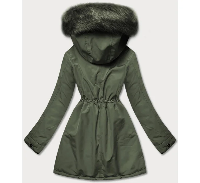 CIEPŁA KURTKA ZIMOWA DAMSKA DWUSTRONNA KHAKI model 21243810 - MHM