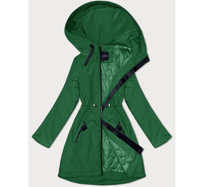 Miss TiTi Zelená dámska bunda s kapucňou (2832)