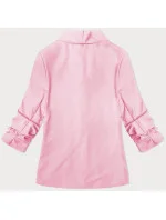 Světle růžové tenké sako s nařasenými rukávy model 19749831 - MADE IN ITALY