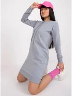 Dámske sivé teplákové mini šaty (A-006.73) Dámske sivé teplákové mini šaty (A-006.73)