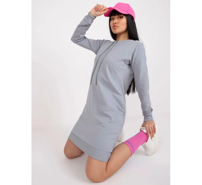 Dámske sivé teplákové mini šaty (A-006.73) Dámske sivé teplákové mini šaty (A-006.73)