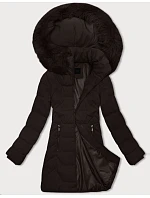 Dámská bunda v čokoládové barvě s kapucí model 21428649 - J.STYLE Dámská bunda v čokoládové barvě s kapucí model 21428649 - J.STYLE